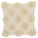 Mina Victory GC575 Throw Pillow, Ivory, 18"X18"