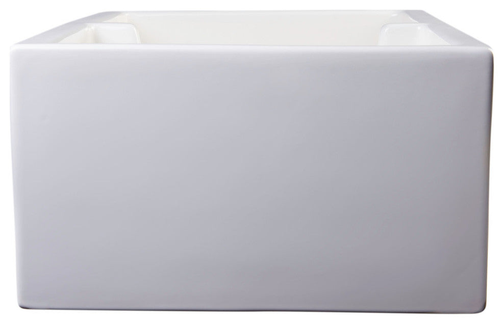 Ab3918-B 39" Biscuit Smooth Thick Wall Fireclay Double Bowl Farm Sink