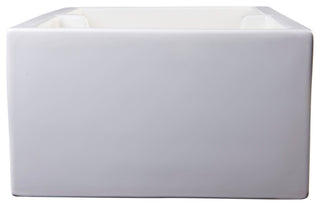 Ab3918-B 39" Biscuit Smooth Thick Wall Fireclay Double Bowl Farm Sink