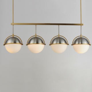 Maxim 12414 Duke 4 Light 42"W Linear Pendant - Black / Weathered Brass
