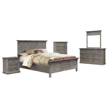 Sunset Trading Solstice Grey 5 Piece Queen Bedroom Set
