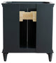 31" Single Vanity, Dark Gray Finish With Gray Granite And Rectangle Sink