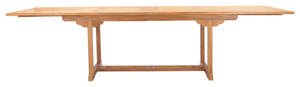 Teak Wood Italy Rectangular Double Extension Outdoor Patio Dining Table