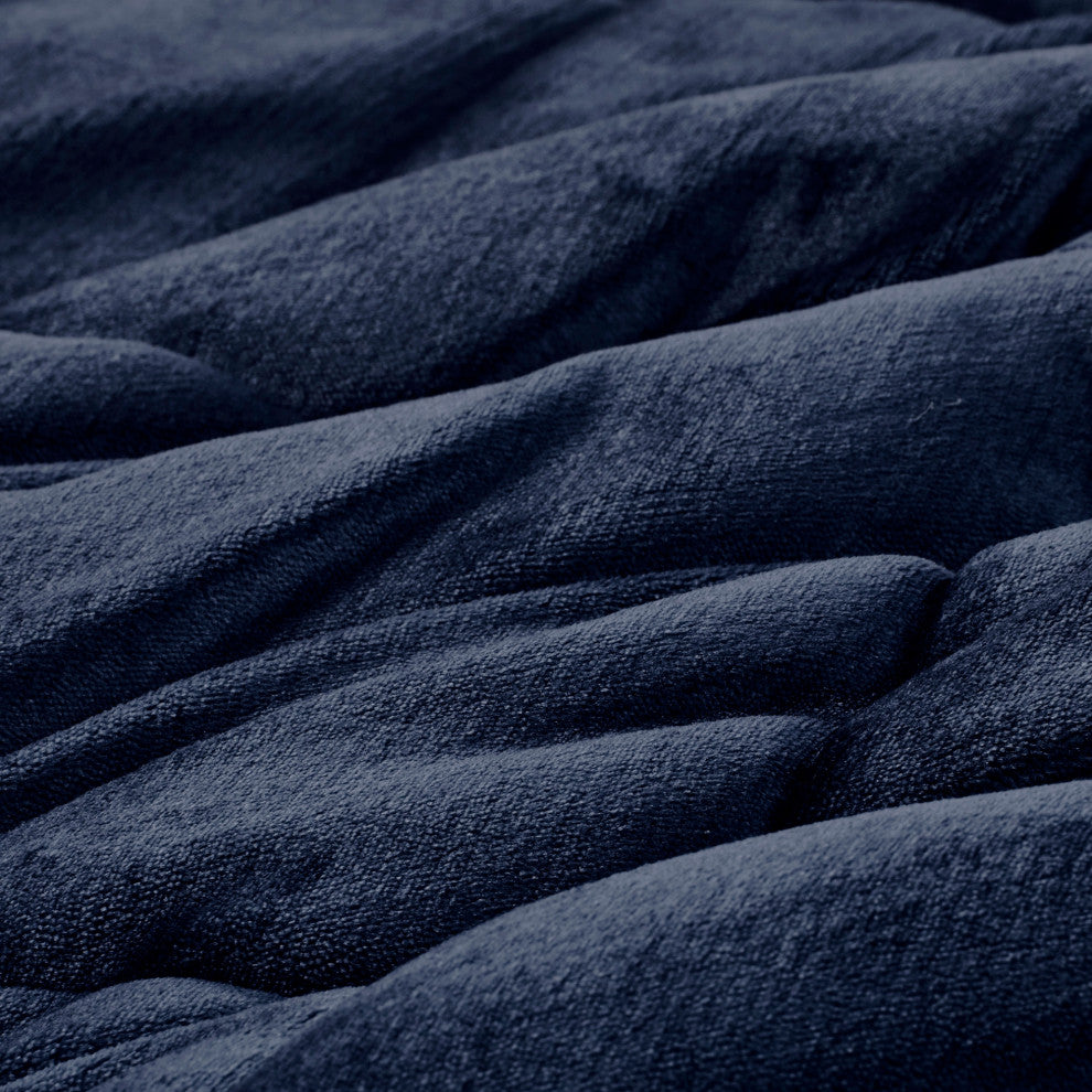 Woolrich Alton Plush to Sherpa Winter Comforter Set, Navy Blue, King