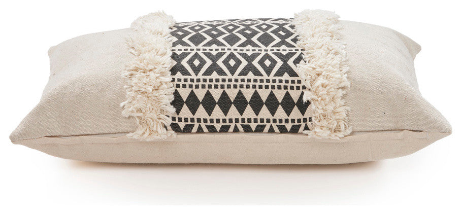 Black Modern Throw Pillow
