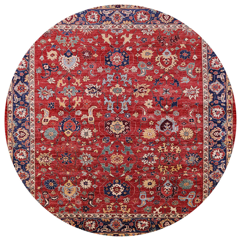 Ahgly Company Indoor Round Mid-Century Modern Area Rugs, 8' Round