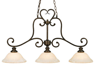 Golden Lighting Heartwood Burnt Sienna Island Light