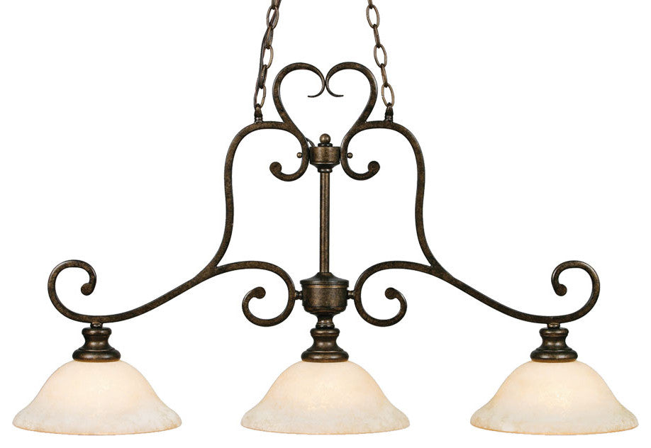 Golden Lighting Heartwood Burnt Sienna Island Light