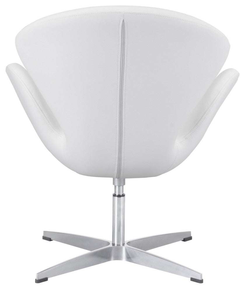 Accent Chair, Steel Metal, Fabric, White, Silver, Lounge Cafe Lobby Hospitality