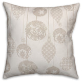 Vintage Ornaments 18"x18" Throw Pillow Cover