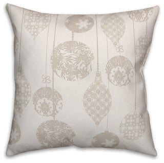 Vintage Ornaments 18"x18" Throw Pillow Cover