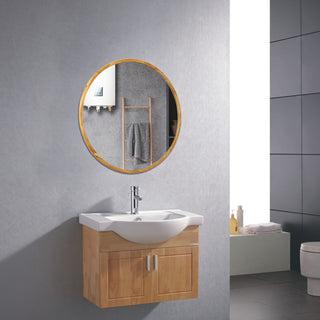 Chloe's Reflection Maple Finish Framed Wall Mirror