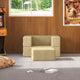 Jaxx Zipline Convertible Sleeper Chair & Ottoman / Twin-Size Bed, Camel