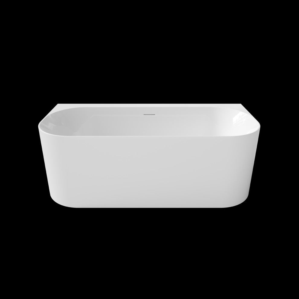 Perlato Almeria Back to Wall Soaking Tub, 65"