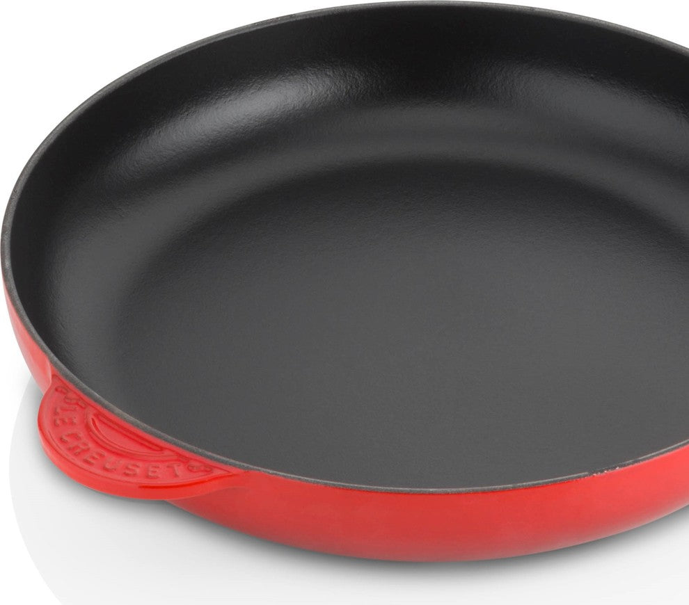 Le Creuset Cast Iron Frying Pan With Wooden Handle, Cerise