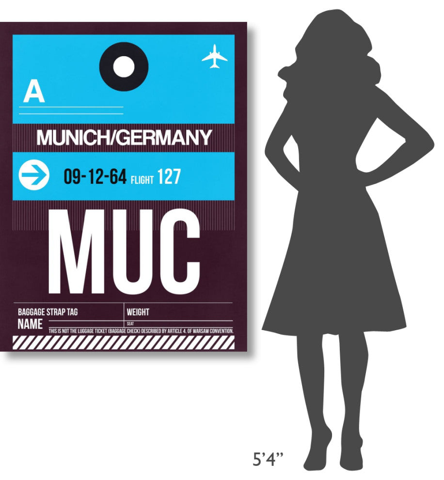 "MUC Munich Luggage Tag 1" Fine Art Print