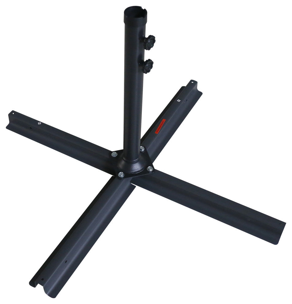 WestinTrends Heavy Duty Patio Umbrella Cross Brace Stand, Black