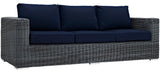 Modway Summon outdoor Patio Sunbrella Sofa, Canvas Navy
