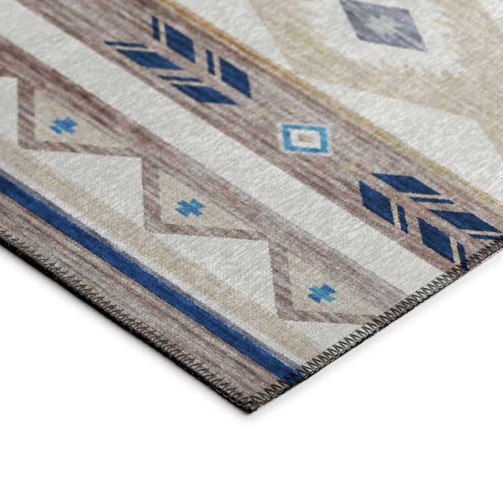 Indoor/Outdoor Phoenix PH3 Ivory Machine Washable 8' x 8' Round Rug