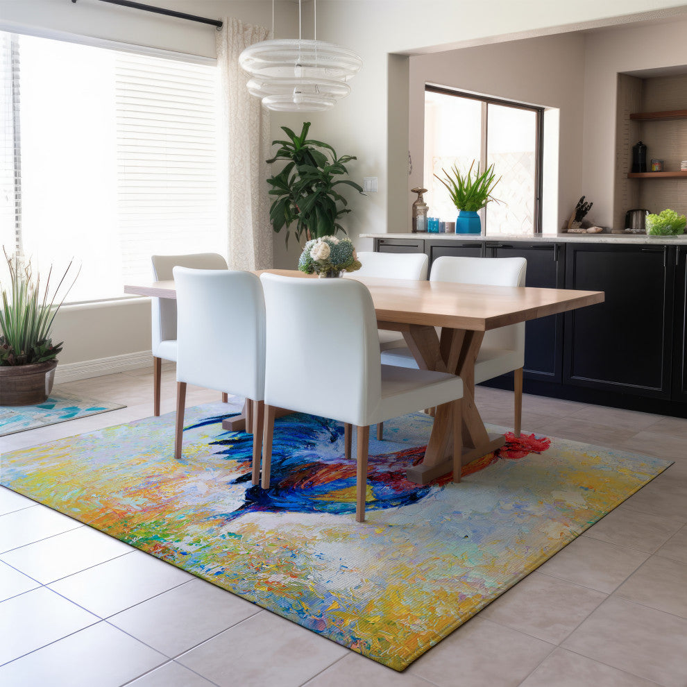 Indoor/Outdoor Kendall KE1 Multi Machine Washable 10' x 14' Rug
