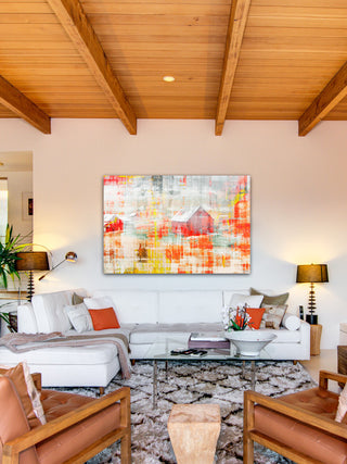 "Red Barn" Fine Art Canvas Print, 36"x24"