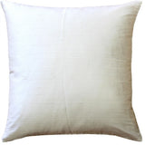 Sankara Silk Throw Pillows, 100% Genuine Silk, 16"x16", Ivory