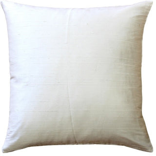 Sankara Silk Throw Pillows, 100% Genuine Silk, 16"x16", Ivory