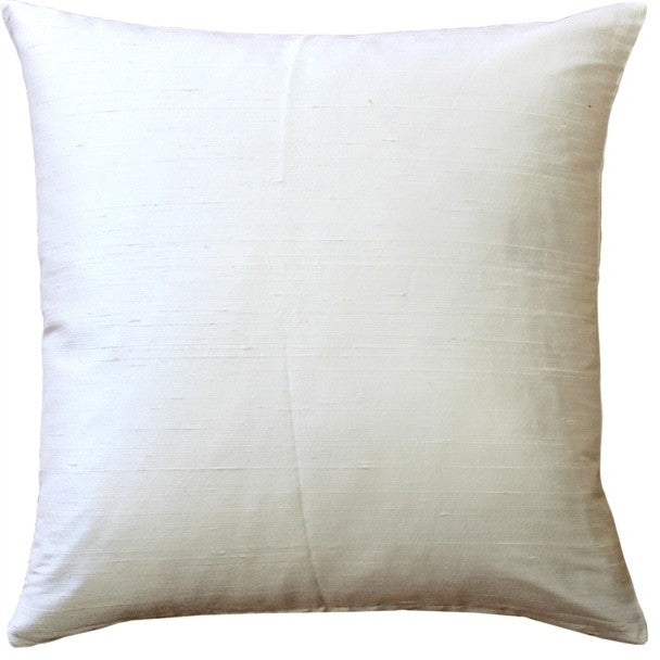 Sankara Silk Throw Pillows, 100% Genuine Silk, 16"x16", Ivory