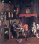 Gillis Mostaert Netherlandish Household, 20"x25" Gallery Wrapped Canvas Print