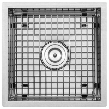 16" Zero Radius Undermount 16-Gauge Stainless Steel Kitchen and Bar Sink, Sink W