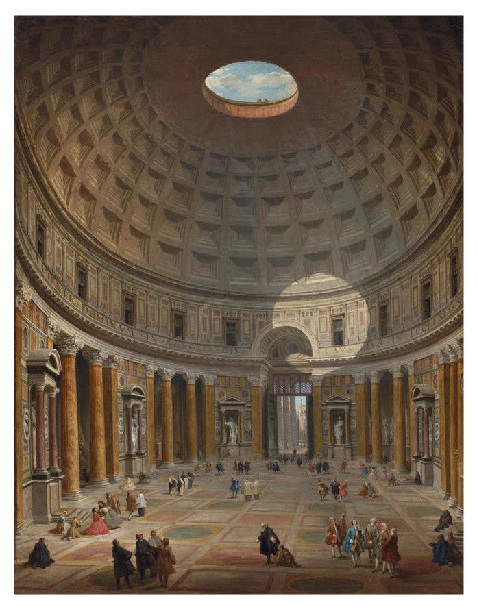 "Interior of the Pantheon, Rome, 1747" Print by Giovanni Paolo Panini, 19"x24"