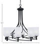 Capri 8-Light Chandelier, Matte Black/White Marble