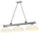 Zlite 2306-3BN-DMO14 3-Light Billiard, Matte Opal