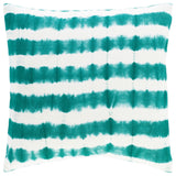 Surya Suji Teal Pillow Shell With Down Insert 18"H X 18"W