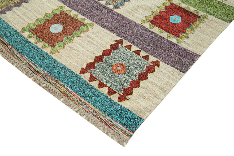 Rug N Carpet - Handwoven Turkish 9' 11'' x 14' 5'' Flatweave Wool Kilim Rug