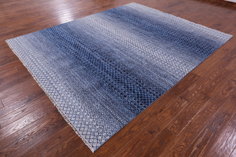 8' 2" X 10' 0" Savannah Grass Handmade Wool Rug - Q13197