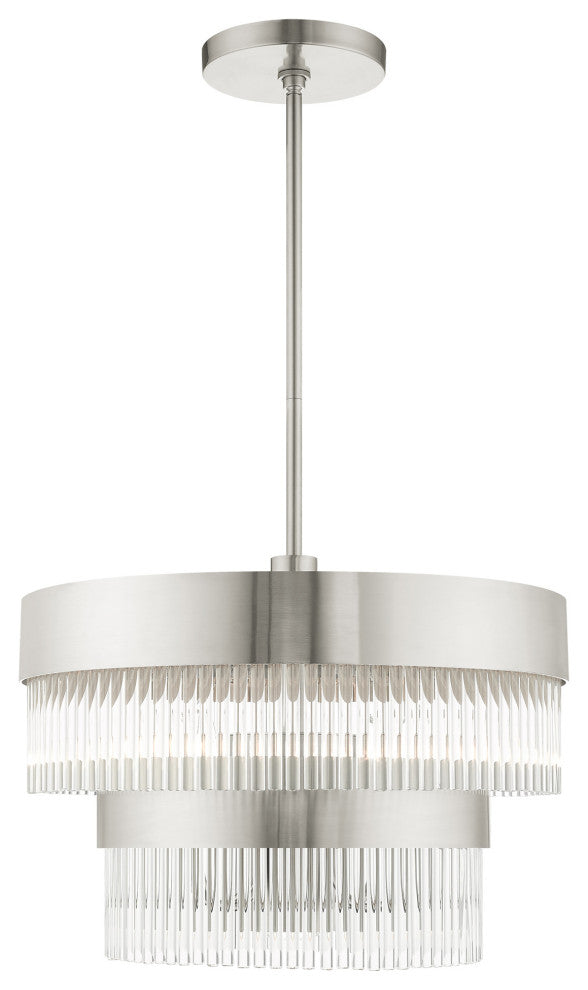 Livex Lighting Norwich 5 Light Brushed Nickel Chandelier