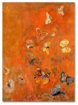 'Evocation of Butterflies, 1912' Canvas Art by Odilon Redon