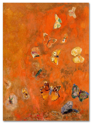 'Evocation of Butterflies, 1912' Canvas Art by Odilon Redon