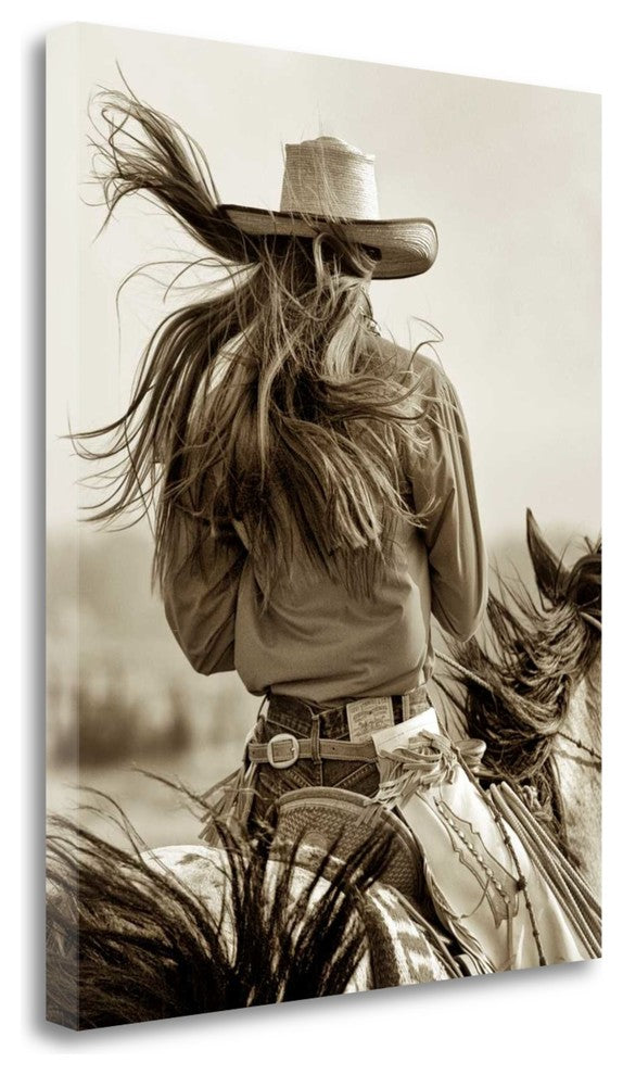 "Cowgirl" By Lisa Dearing, Giclee Print on Gallery Wrap Canvas, Ready to Hang