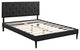 Modway Terisa King Vinyl Platform Bed With Round Tapered Legs, Black