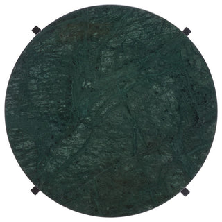 Safavieh Evrynne Round Accent Table, Green Marble/Black
