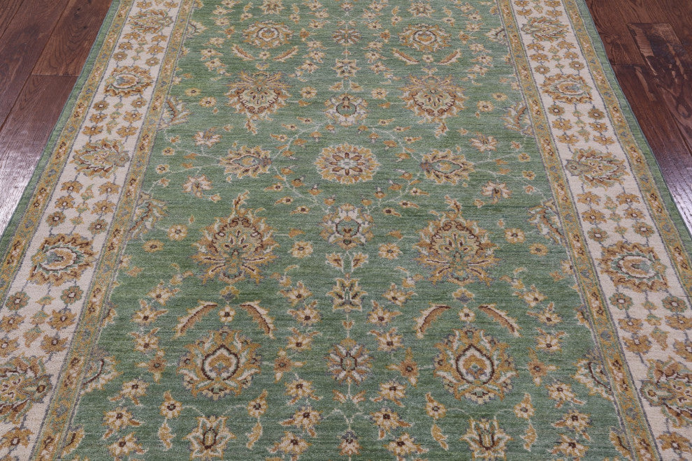 4' 8" X 6' 8" Hand Knotted Turkish Oushak Wool Rug - Q12826