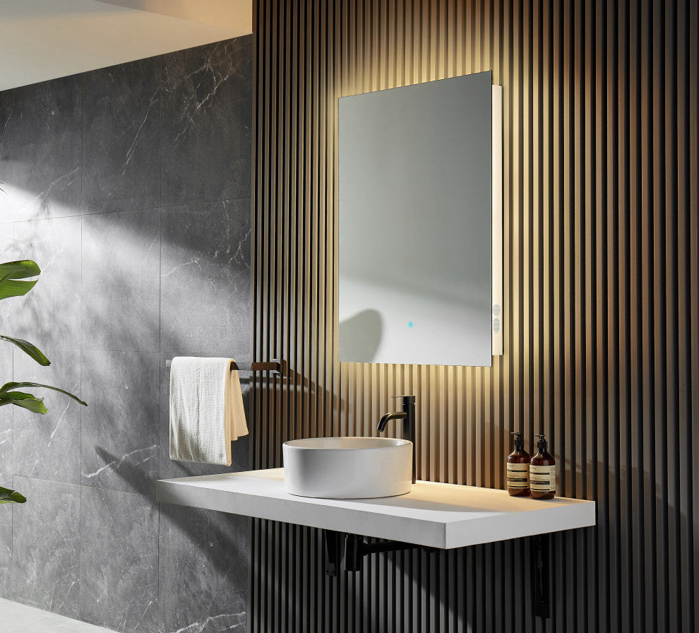 Anzzi Stellar 36" X 28" Frameless Led Bathroom Mirror With Bluetooth