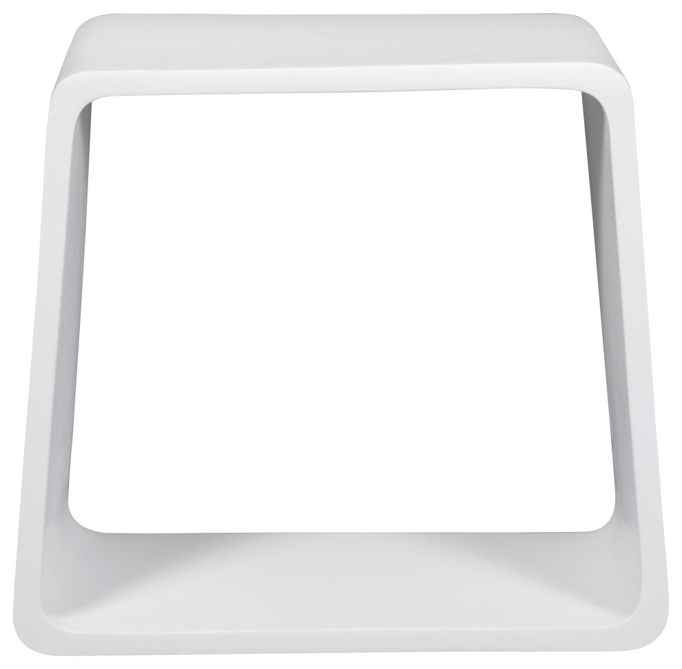 Alfi Brand White Matte Solid Surface Resin Bathroom / Shower Stool