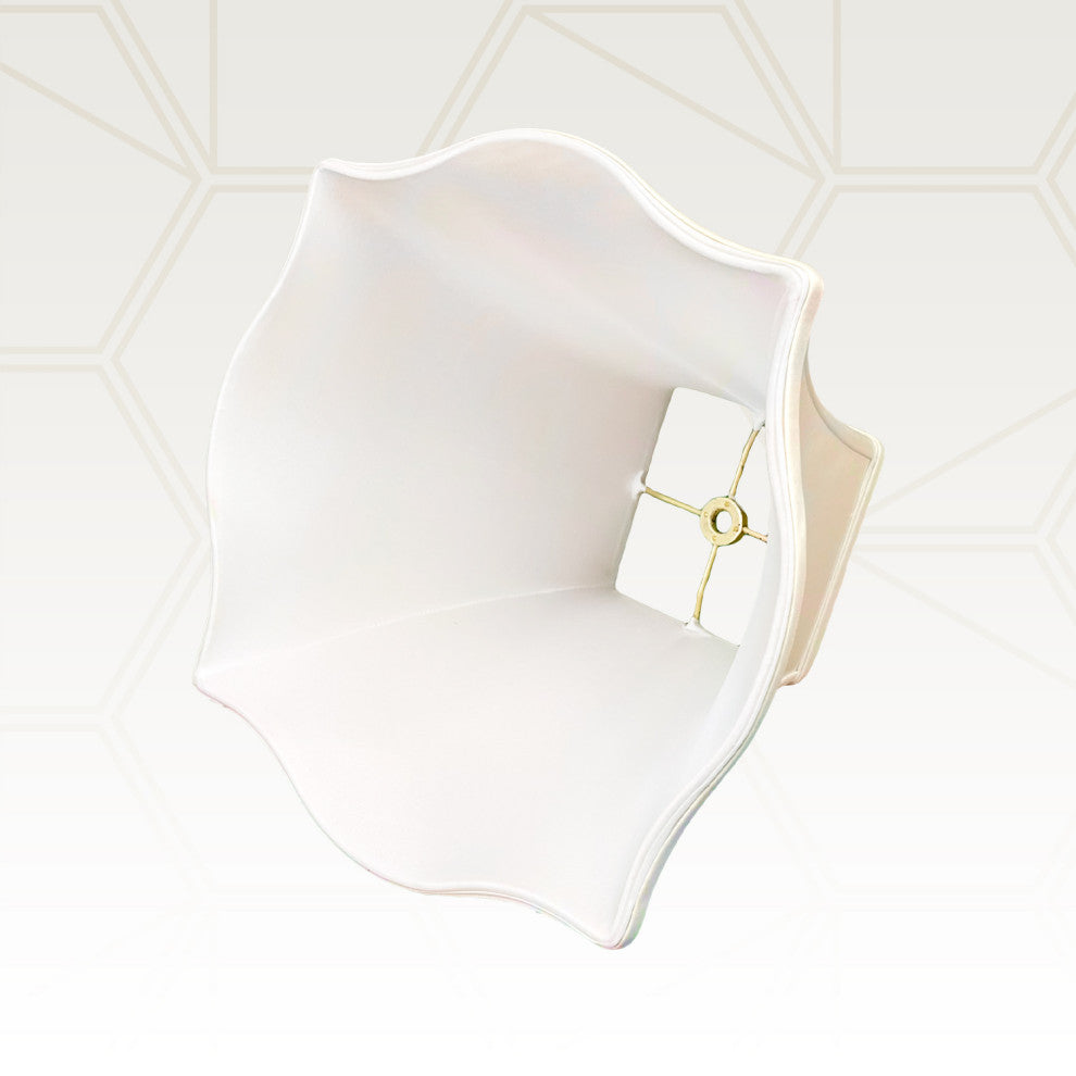 Royal Designs Fancy Square Bell Basic Lamp Shade, Beige, 7x16x12.75, Set of 2