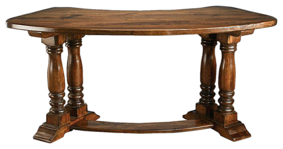 Solid Wood Half-Circle Desk