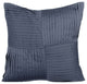 Grey Couch Pillows Pintucks 20"x20" Taffeta & Silk Textured, Grey Ripples