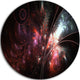 Dark Alien Digital Art Fractal Flower, Floral Round Wall Art, 23"
