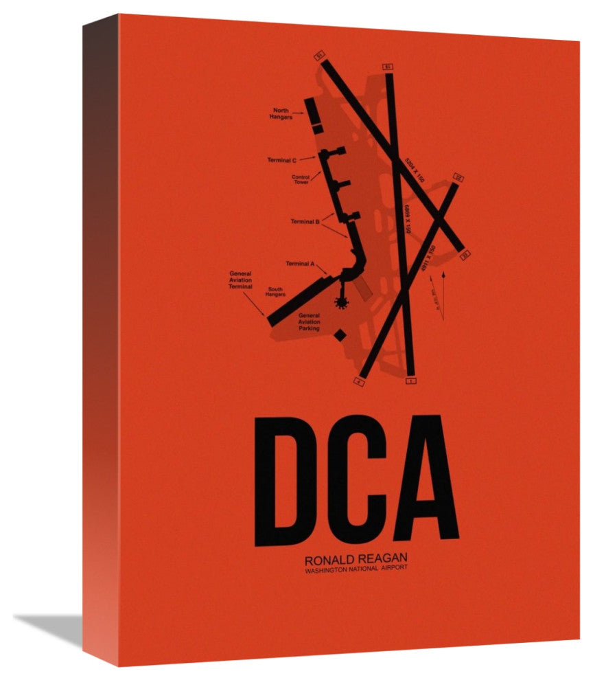 "DCA Washington Airport Orange" Fine Art Print